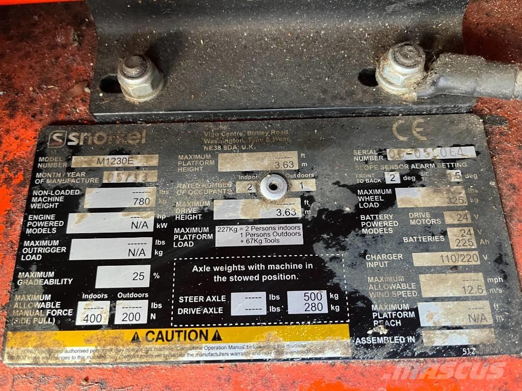 Snorkel TM 12 Вертикални мачтови повдигачи
