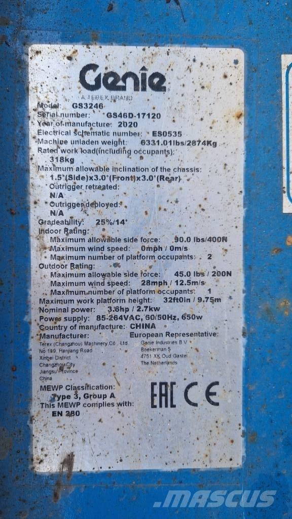 Genie GS 3246 Ножични работни платформи