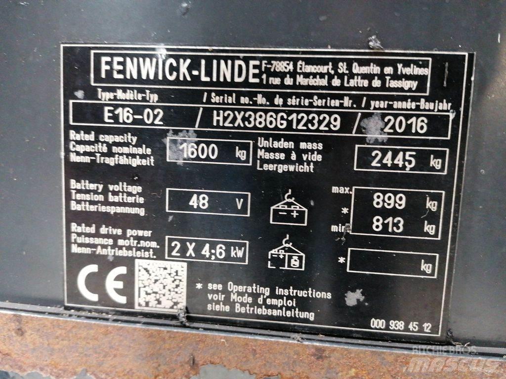 Linde E16-02 Електрически вилични кари-повдигачи