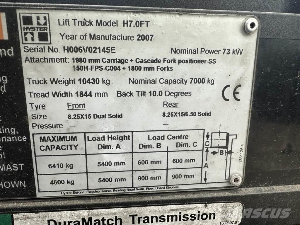 Hyster H7.0FT Камиони с АГУ