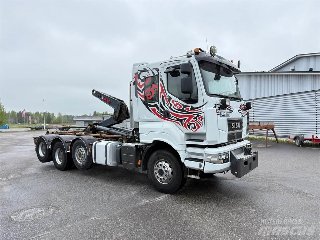 Sisu R500 E13M 8x4 Камиони с кран с кука