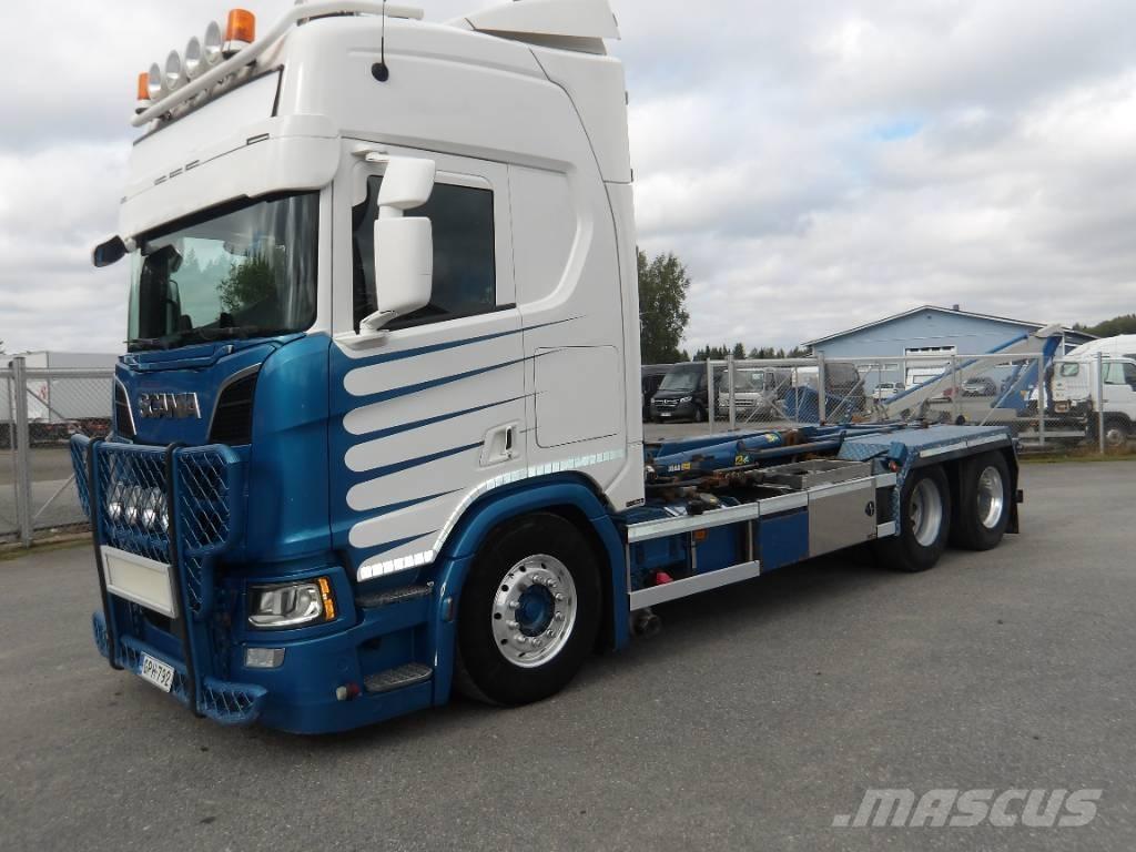 Scania R580 6x2 Камиони с кран с кука
