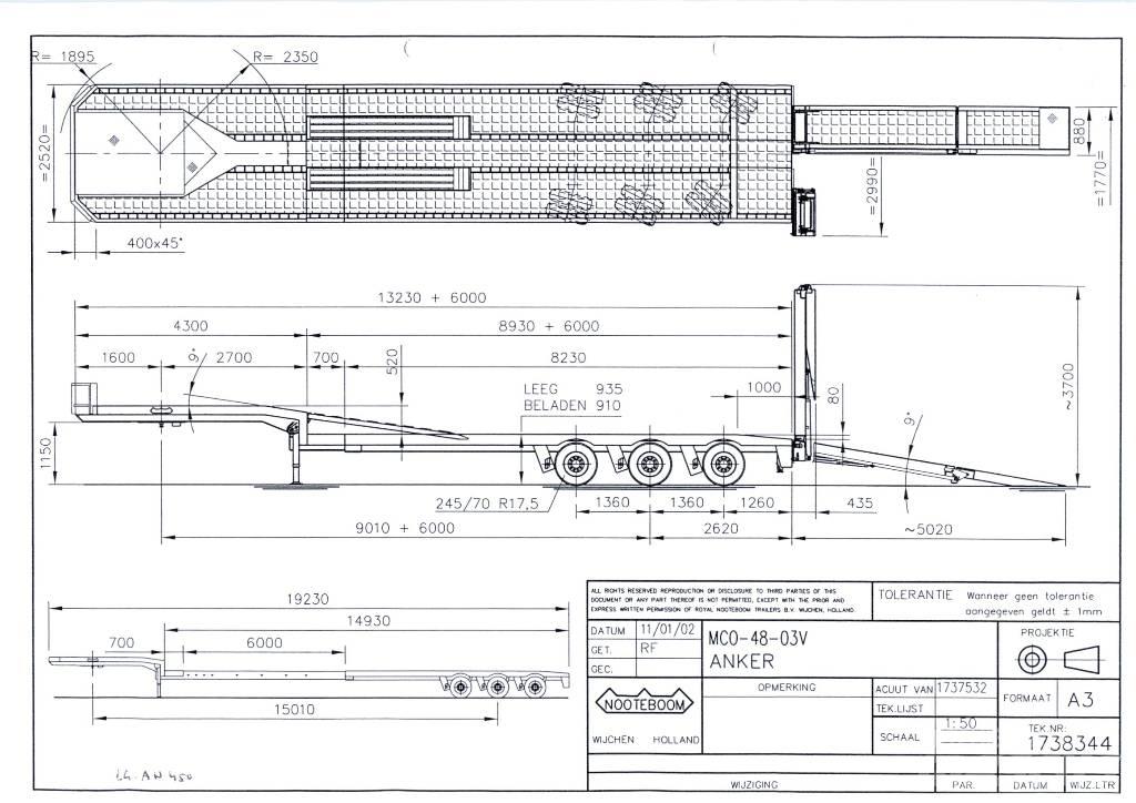 Nooteboom MCO-48-03V Нискотоварни полуремаркета
