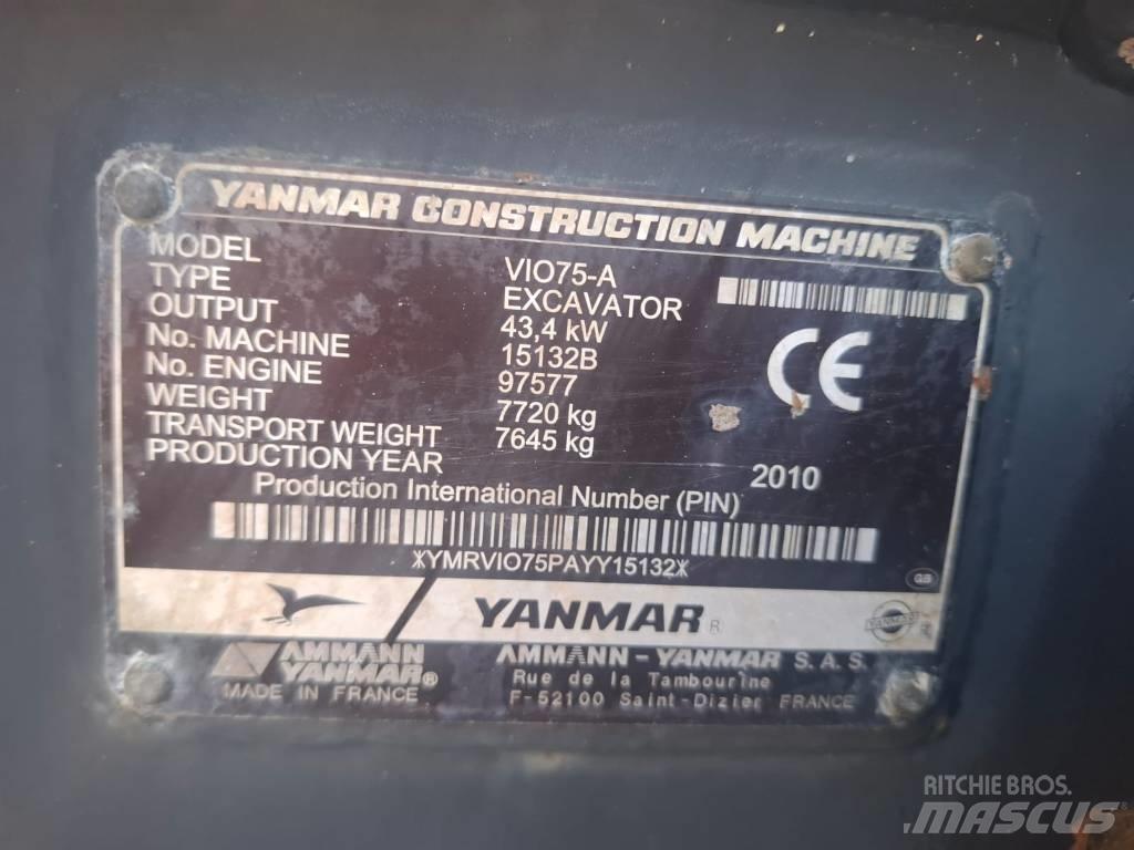 Yanmar Vio 75 A Средни екскаватори 7т - 12т
