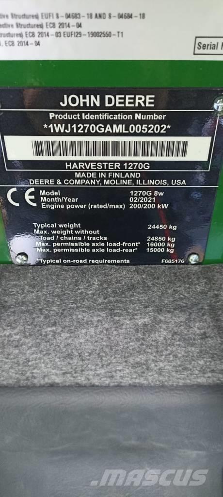 John Deere 1270 G Харвестери