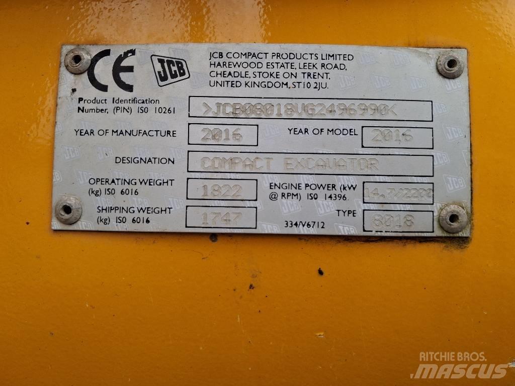 JCB 8018 CTS Мини екскаватори < 7 т