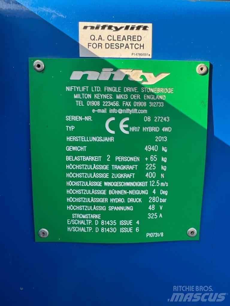 Niftylift HR 17 D E Съчленени стрелови подемници