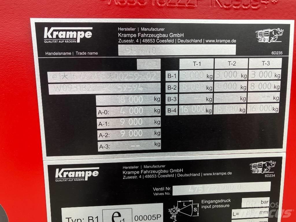 Krampe BB640 Ремаркета самосвални