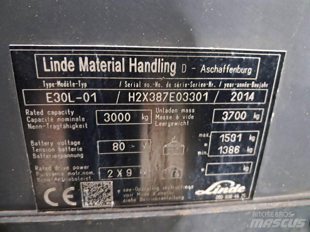 Linde E30L-01 Електрически вилични кари-повдигачи