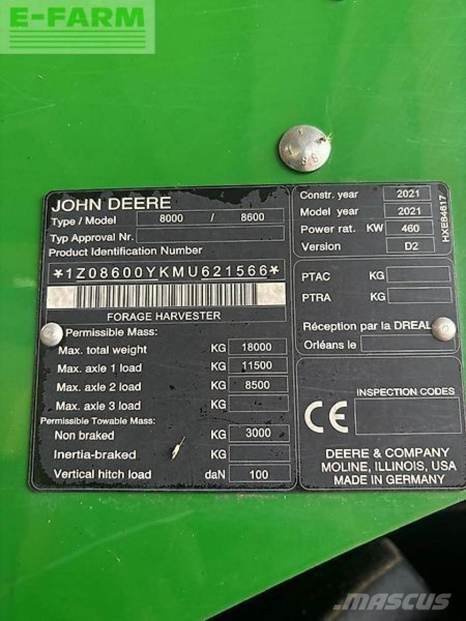John Deere 8600 Самоходни фуражири