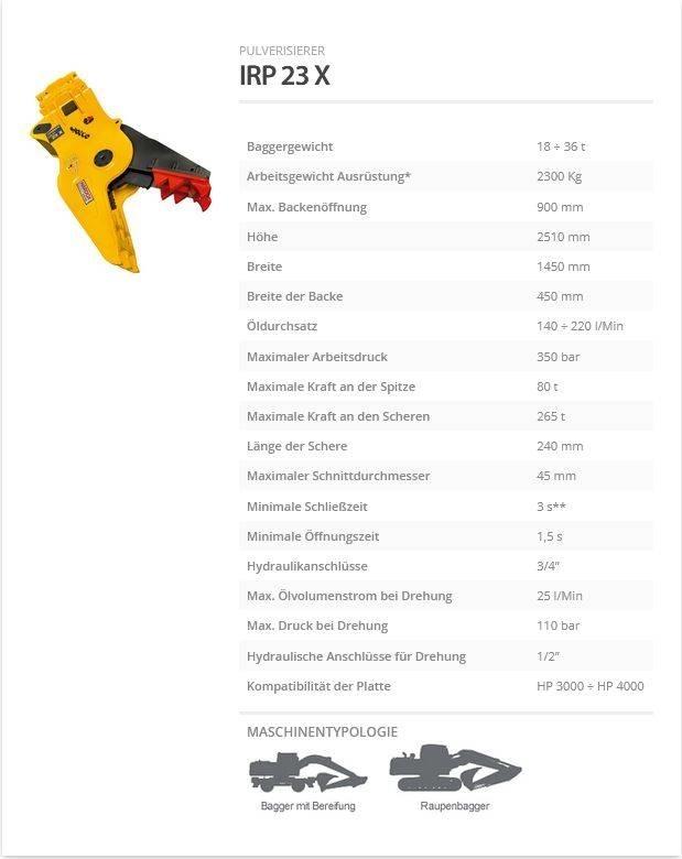 Indeco IRP 23 X строителни трошачки