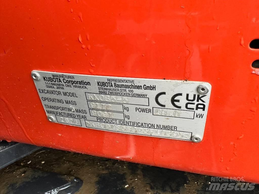 Kubota KX 085-5 2PGL Средни екскаватори 7т - 12т