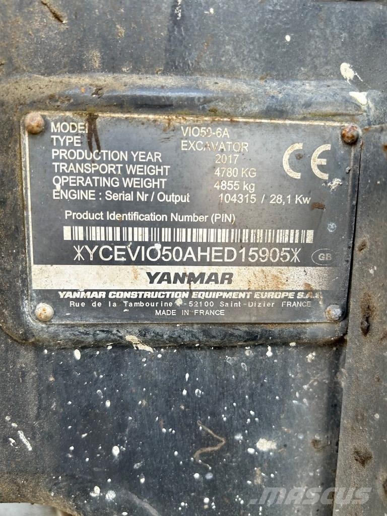Yanmar VI050 - 6A Мини екскаватори < 7 т