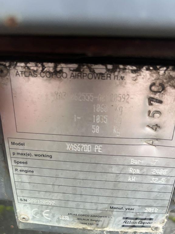 Atlas Copco XAS67 Компресори