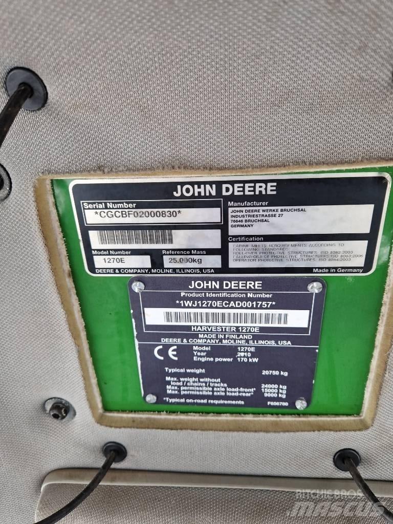John Deere 1270E Харвестери