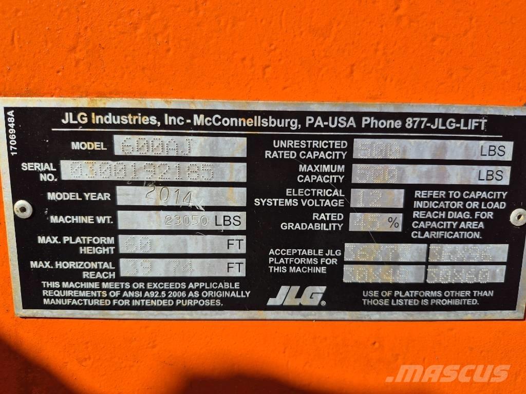 JLG 600 AJ Съчленени стрелови подемници