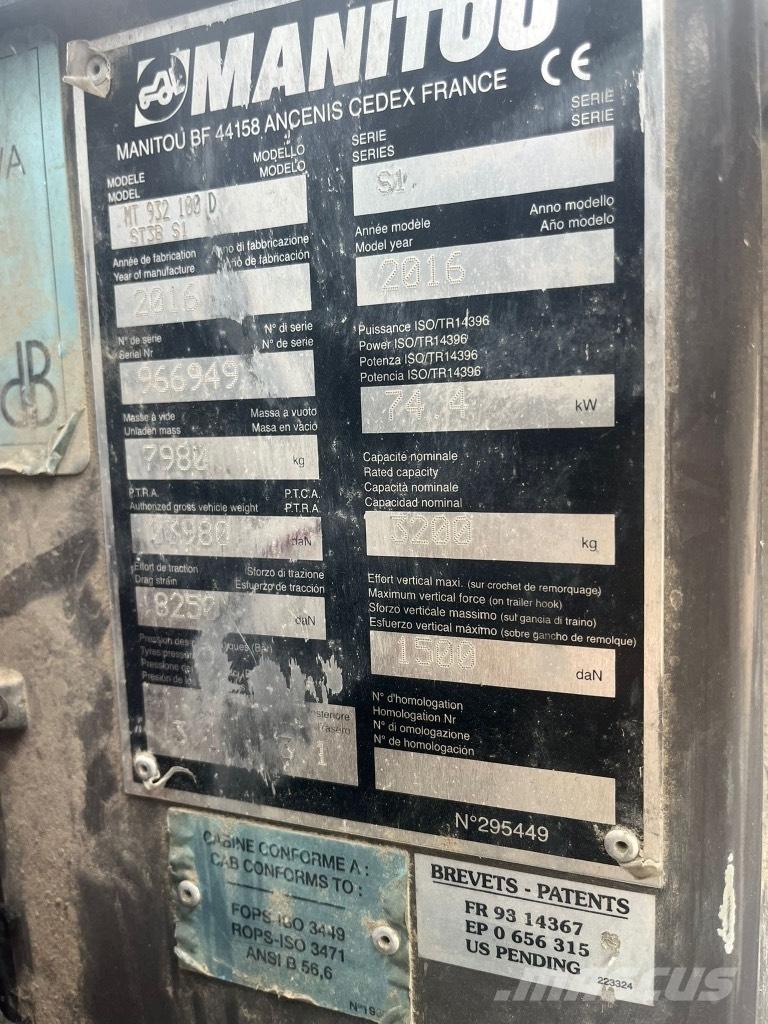 Manitou MT 932 Телескопични товарачи