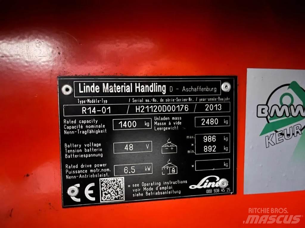 Linde R14-01 Ретрак/ Високоповдигач с изместване на вилката напред
