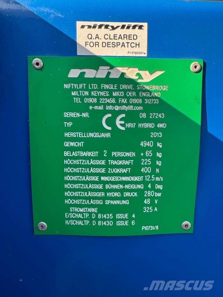 Niftylift HR 17 D E Съчленени стрелови подемници