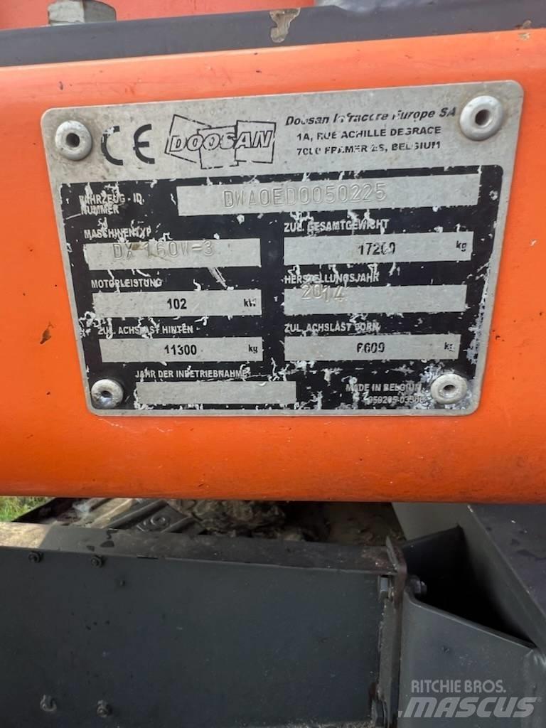 Doosan DX 160 W-3 Колесни екскаватори