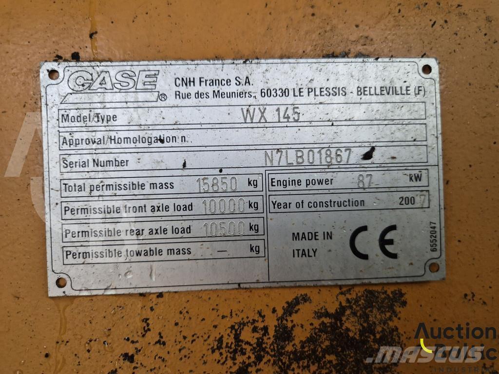 CASE WX 145 Колесни екскаватори