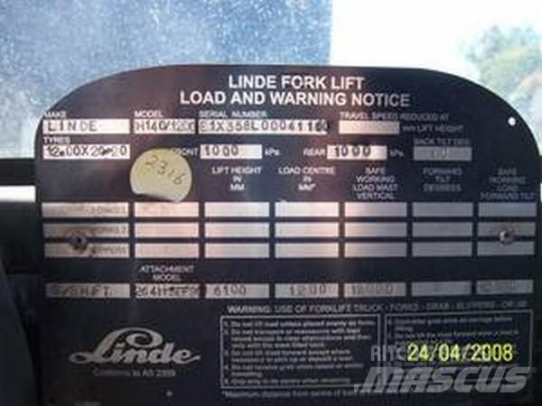 Linde H140/1200 Кари товарачи на контейнери