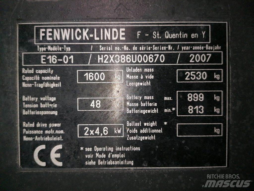 Linde E16-01 Електрически вилични кари-повдигачи