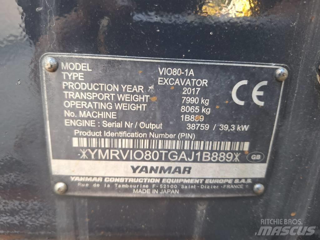 Yanmar Vio 80-1A Средни екскаватори 7т - 12т