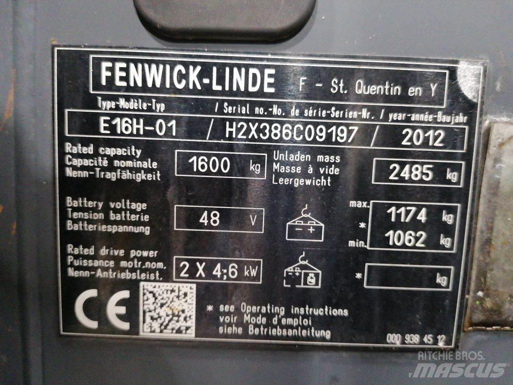 Linde E16H-01 Електрически вилични кари-повдигачи