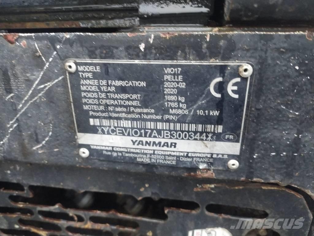 Yanmar Vio 17 U Мини екскаватори < 7 т