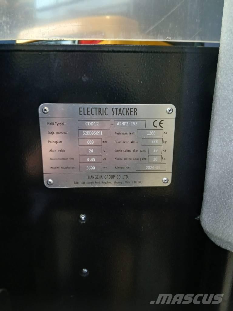 Hangcha CDD12 - LI-ION Колички високоповдигачи с теглич