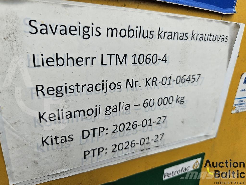 Liebherr LTM 1060 Автокранове