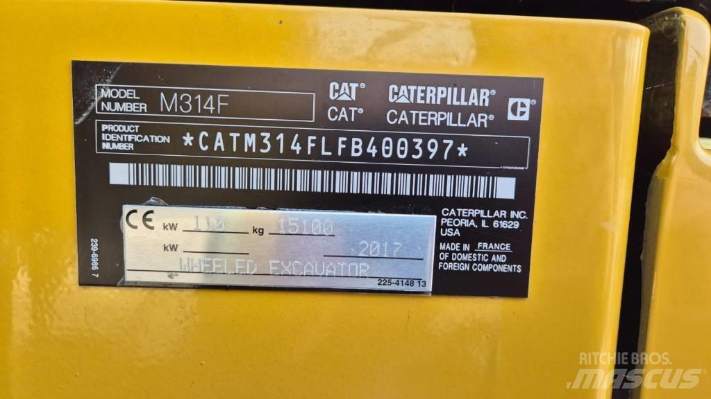 CAT M 314 F Колесни екскаватори