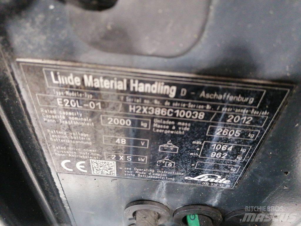 Linde E20L-01 Електрически вилични кари-повдигачи