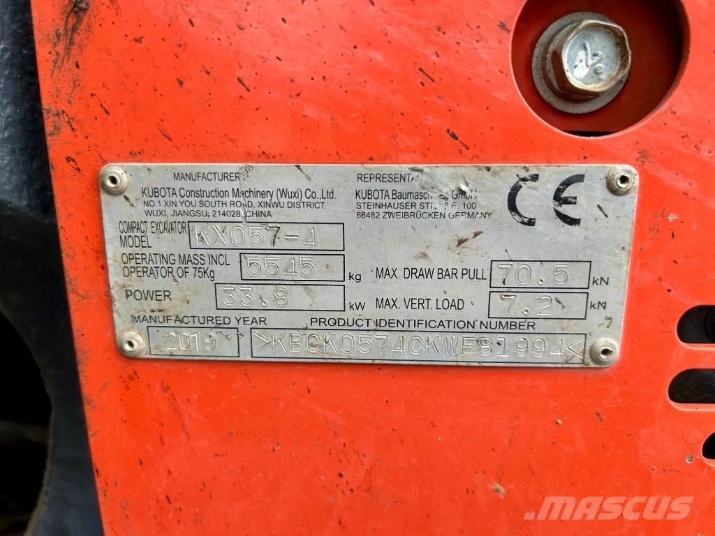 Kubota KX 057-4 Мини екскаватори < 7 т