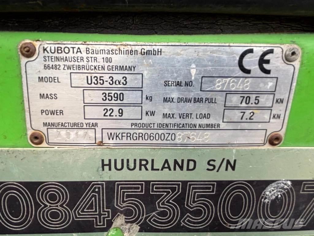 Kubota U35-3 Мини екскаватори < 7 т