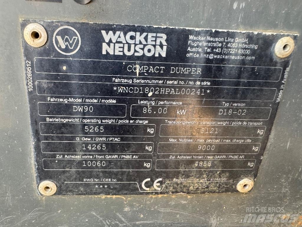 Wacker Neuson DW 90 Странични самосвали