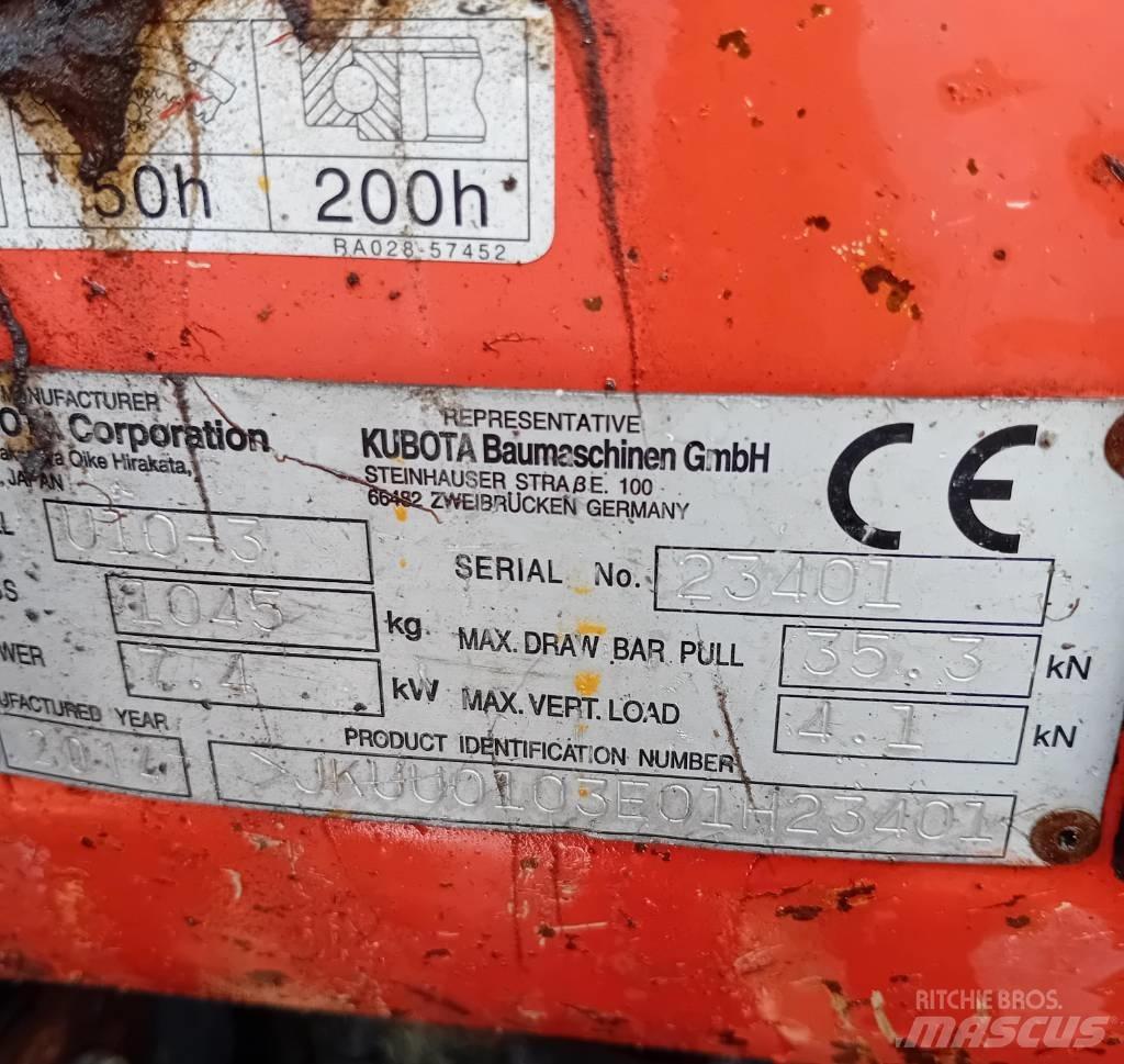 Kubota U 10-3 Мини екскаватори < 7 т