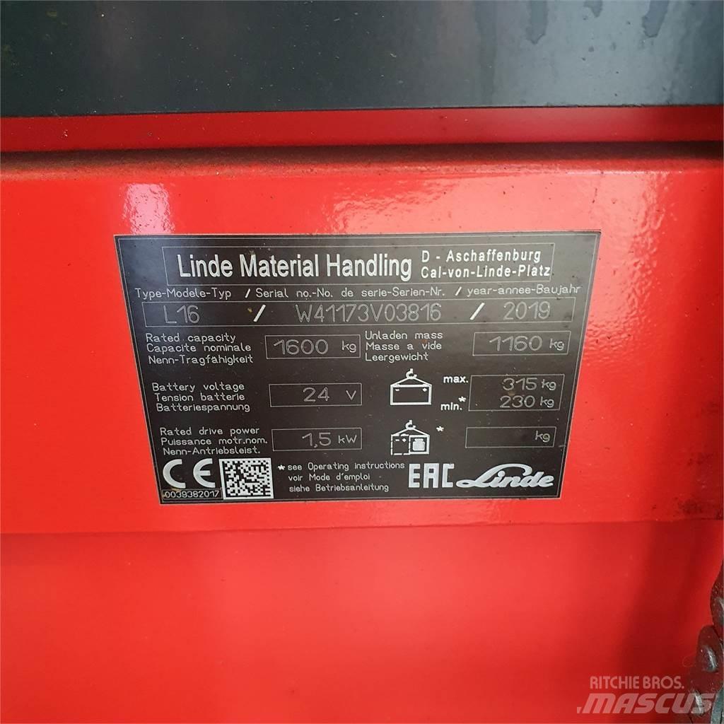 Linde L16i Колички високоповдигачи с теглич