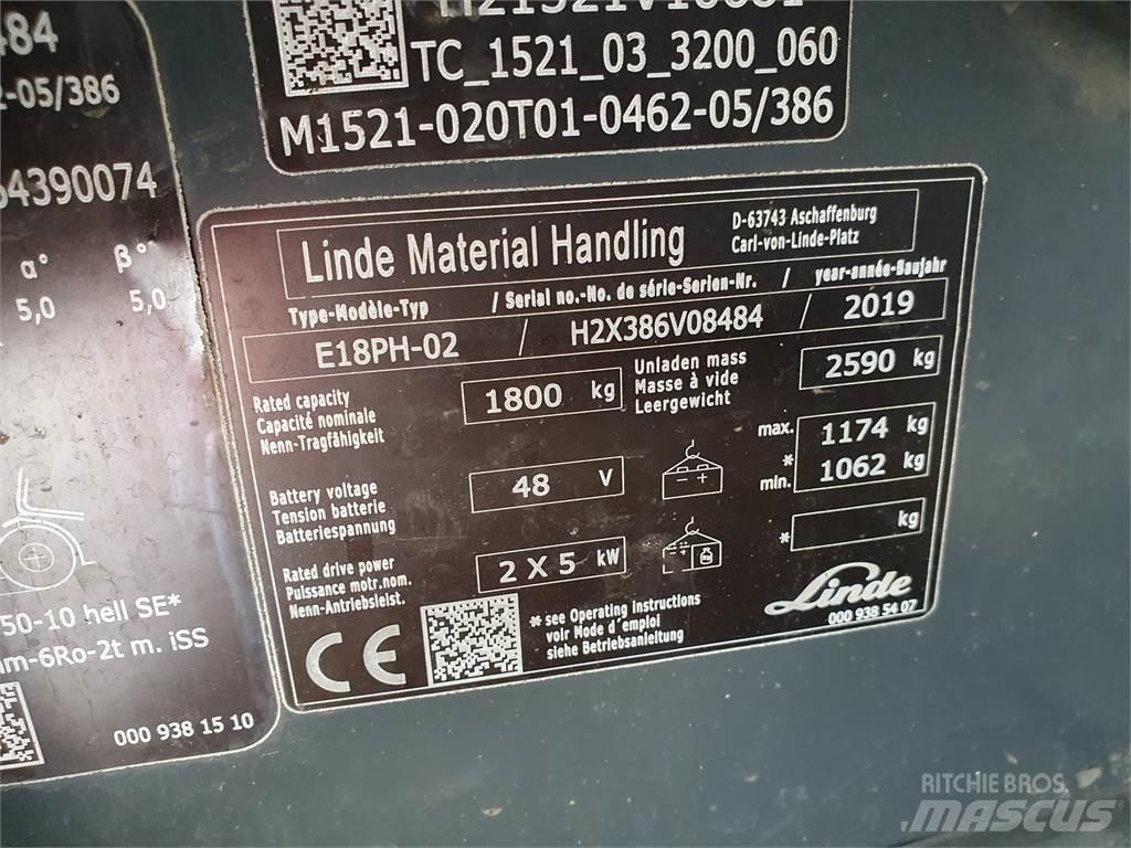 Linde E18PH Електрически вилични кари-повдигачи