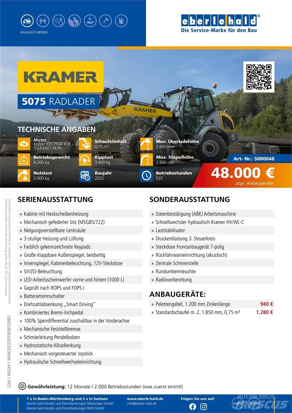 Kramer 5075 Колесни товарачи