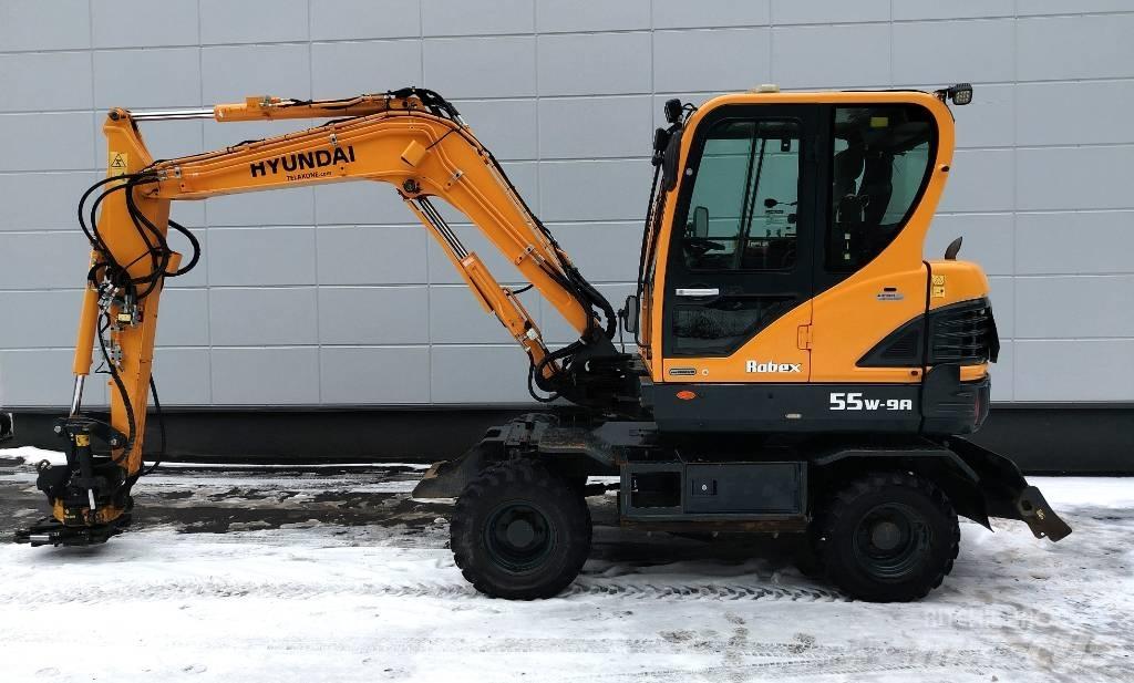 Hyundai 55W-9a Колесни екскаватори