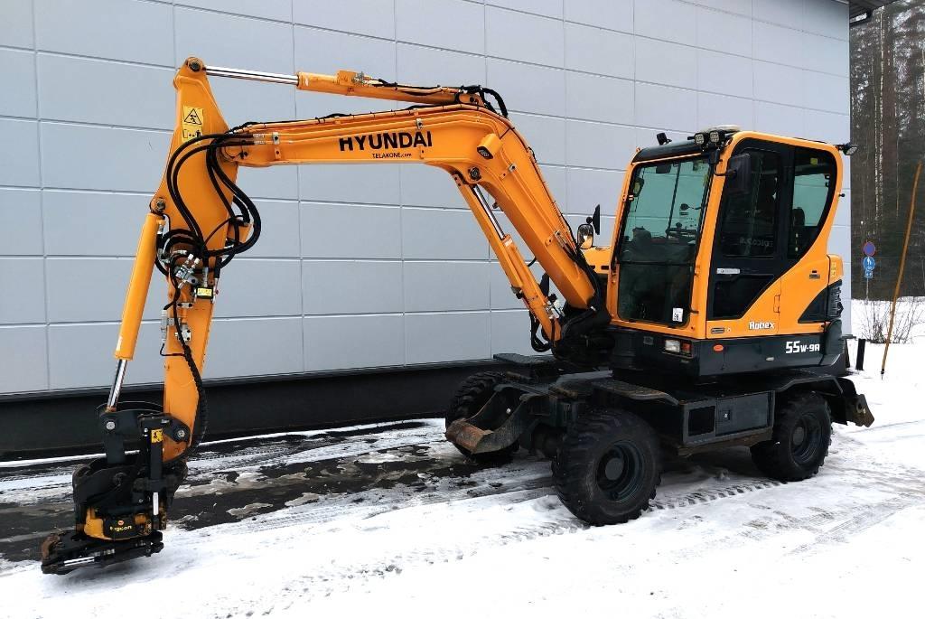 Hyundai 55W-9a Колесни екскаватори