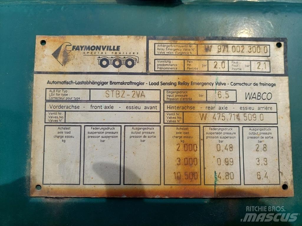 Faymonville STBZ-2VA Нискотоварни полуремаркета
