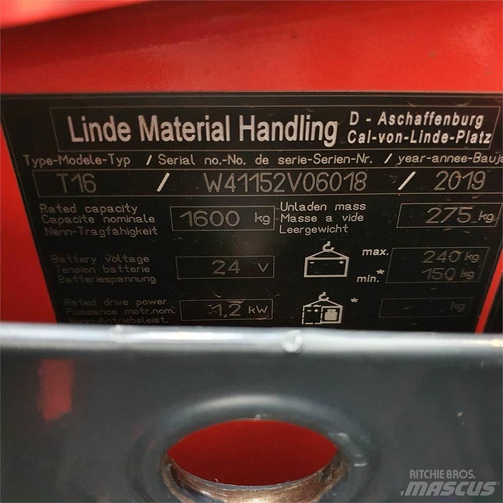 Linde T16 Li-Ion Нископовдигач