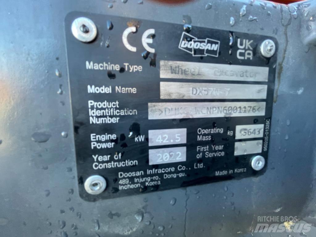 Doosan Dx57W-7 Колесни екскаватори