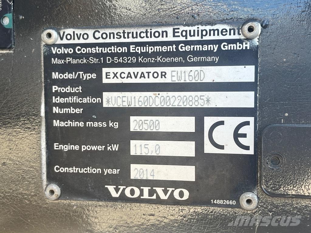 Volvo EW 160 D Колесни екскаватори