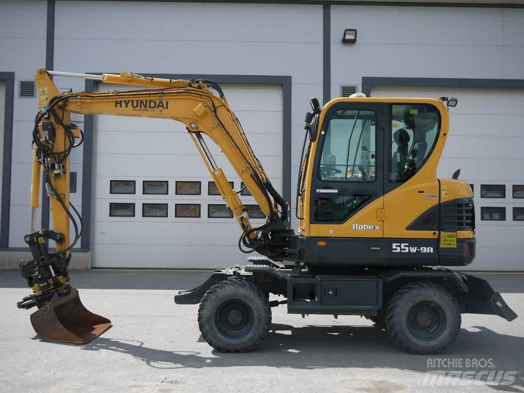 Hyundai R 55W-9A Колесни екскаватори