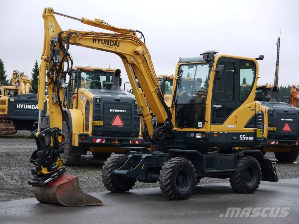 Hyundai R 55W-9A Колесни екскаватори
