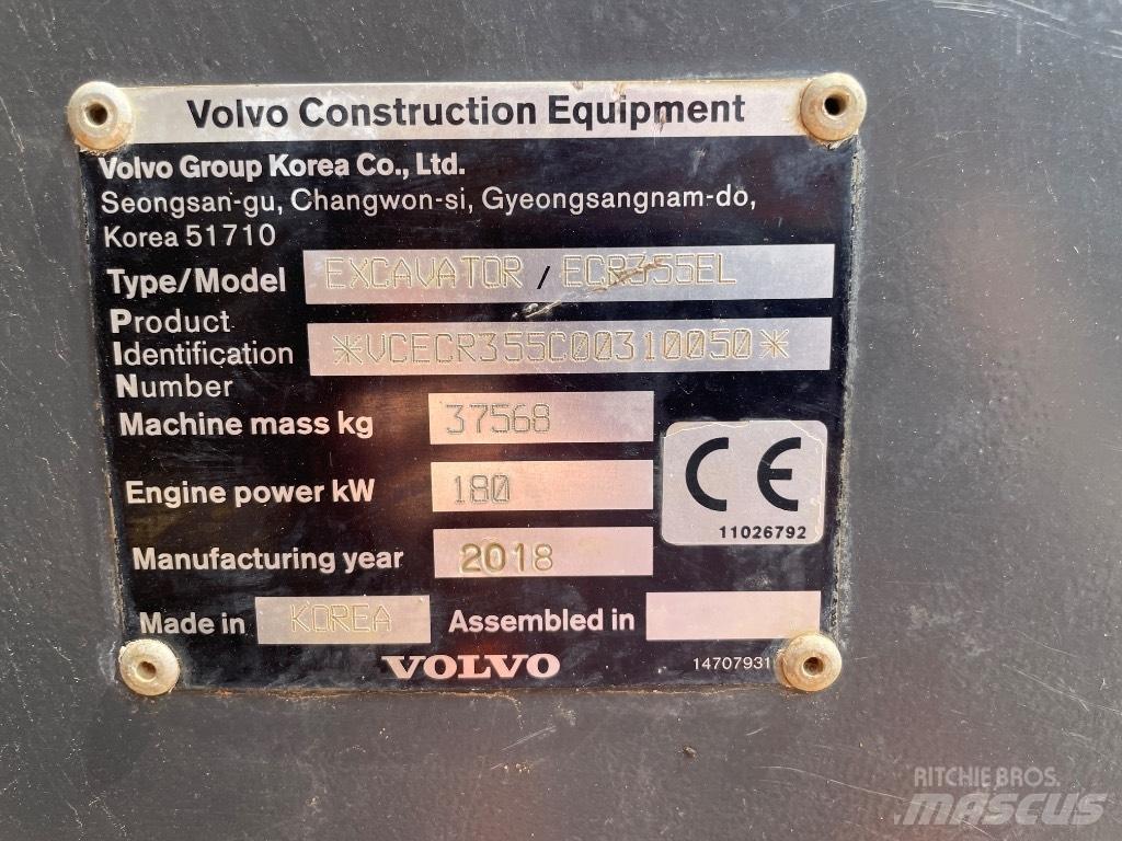 Volvo ECR 355 EL Верижен екскаватор